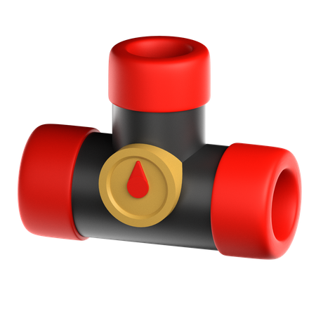 Gas Pipe  3D Icon