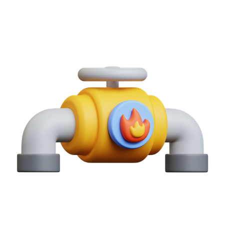 Gas Pipeline  3D Icon