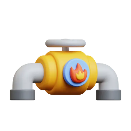 Gas Pipeline  3D Icon
