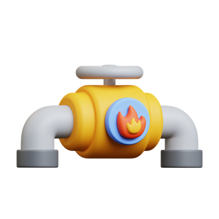 Gas Pipeline  3D Icon