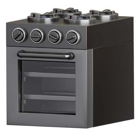 Gas Range  3D Icon