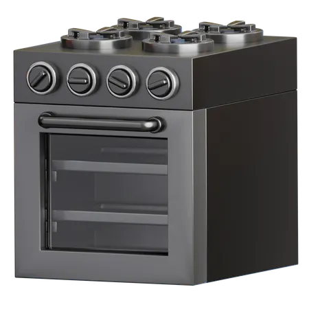 Gas Range  3D Icon