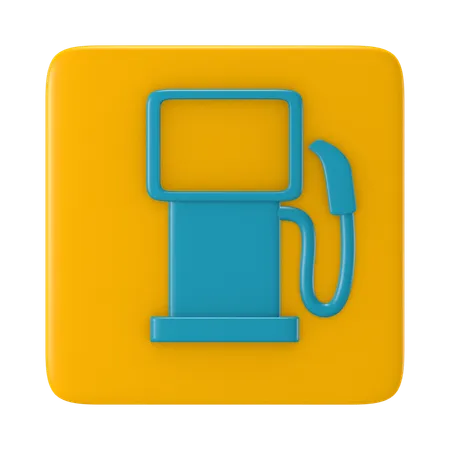 Gas Sign  3D Icon