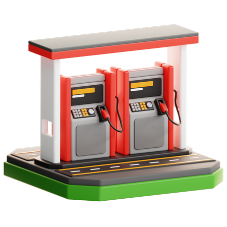 Gas Station  3D Icon