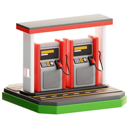 Gas Station  3D Icon