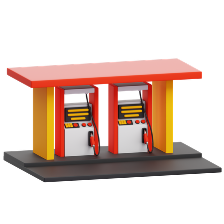 Gas Station  3D Icon