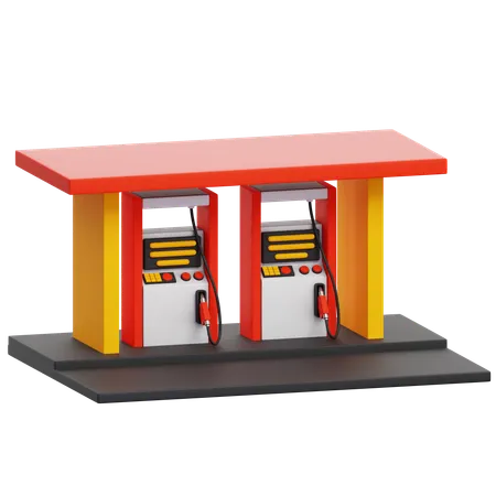 Gas Station  3D Icon