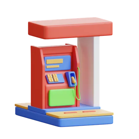 Gas Station  3D Icon