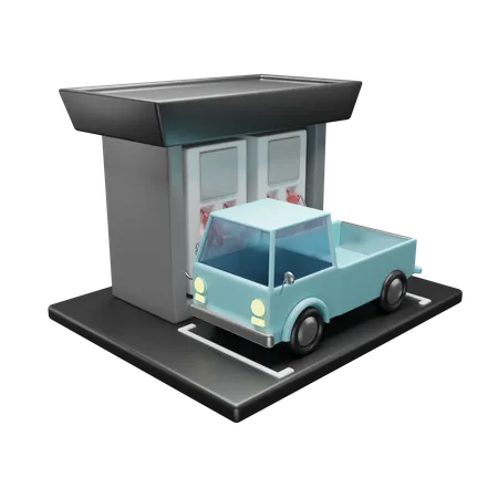 Gas Station  3D Icon