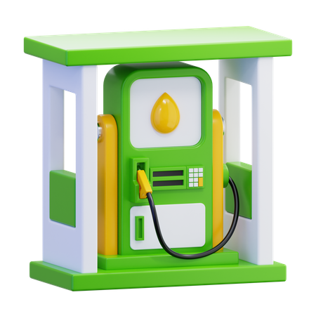 Gas Station  3D Icon