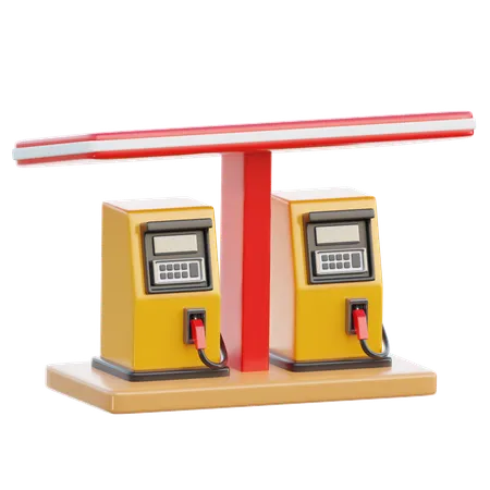 Gas Station  3D Icon