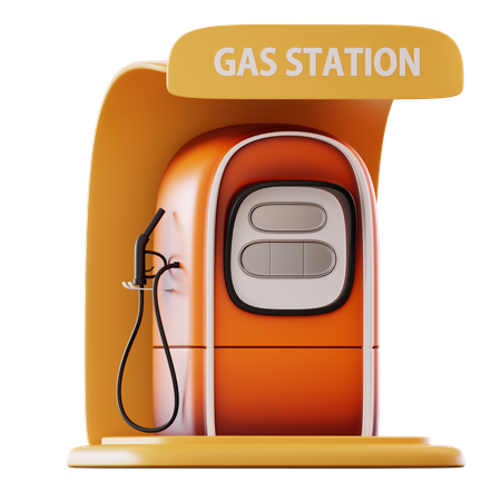 Gas Station  3D Icon