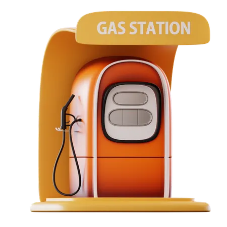 Gas Station  3D Icon
