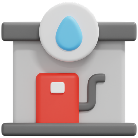 Gas Station  3D Icon