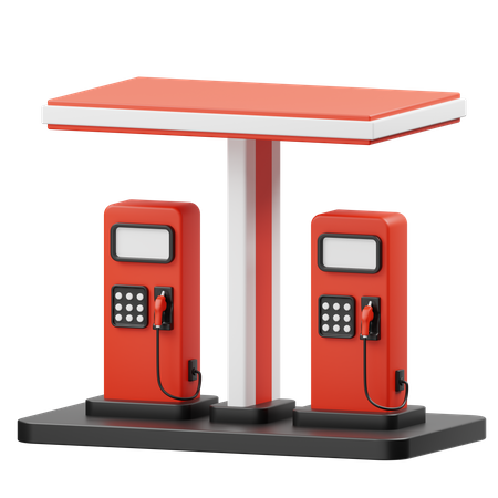 Gas Station  3D Icon