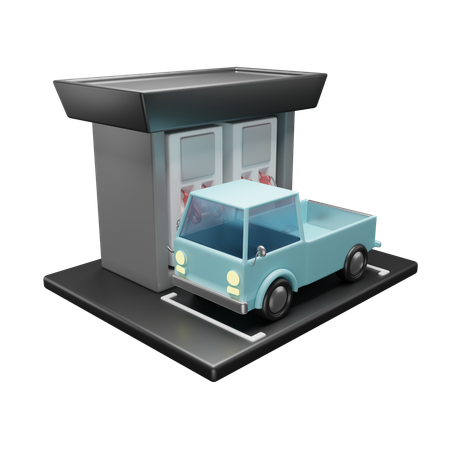 Gas Station  3D Icon