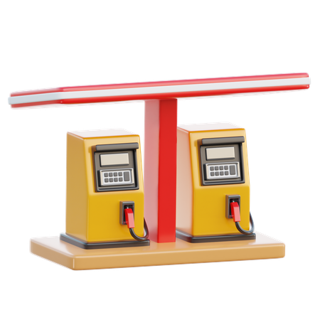 Gas Station  3D Icon