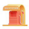 3d gas station logo