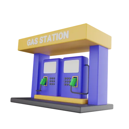 Gas Station 3D Icon