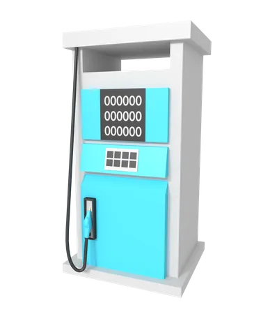 3 D Icon Of Digital Petrol Dispenser 3D Icon