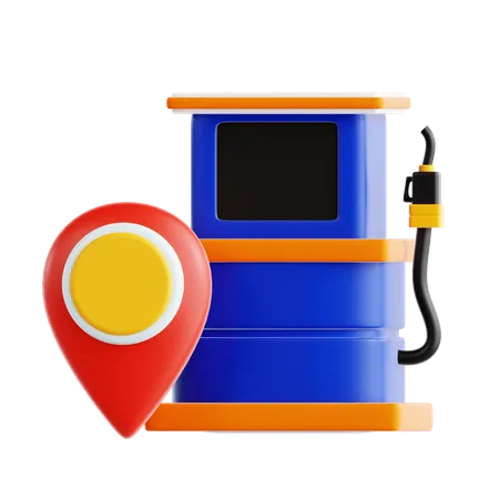 Gas Station Location  3D Icon