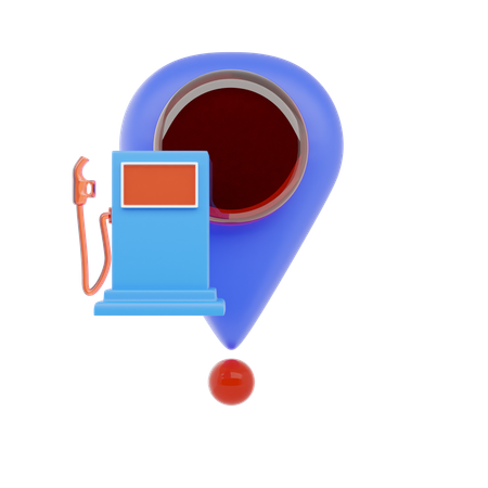 Gas Station Location  3D Icon