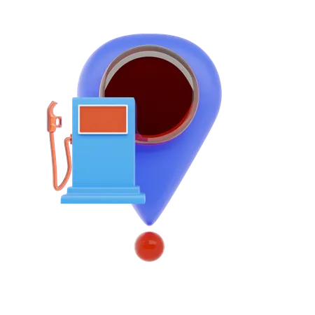 Gas Station Location  3D Icon