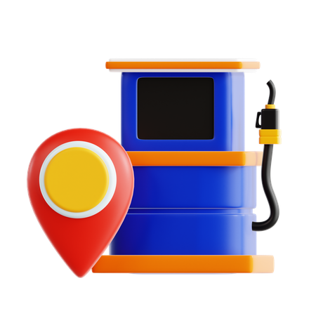 Gas Station Location  3D Icon