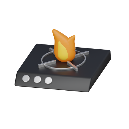 Gas Stove  3D Icon