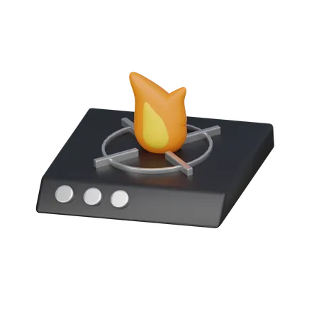 Gas Stove  3D Icon