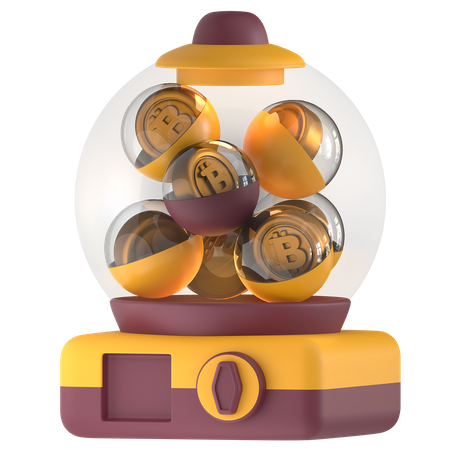 Bitcoin-Gacha-Maschine  3D Icon