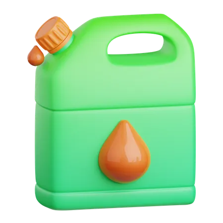 3 D Rendering Gasoline Jar Isolated Useful For Ecology Energy Eco Green Recycling And Technology 3D Icon