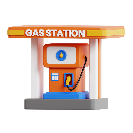 Gasolinera  3D Icon