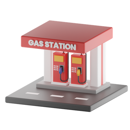Gasolinera  3D Illustration