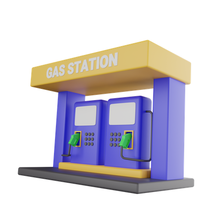 Gasolinera  3D Icon