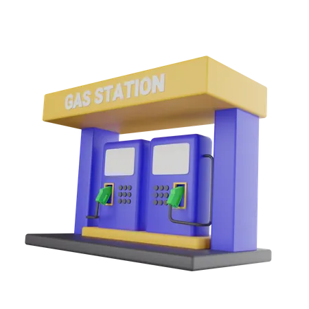 Gasolinera  3D Icon