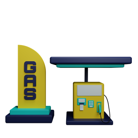 Gasolinera  3D Icon