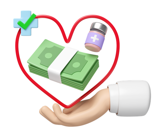 Gastos de medicamentos  3D Icon