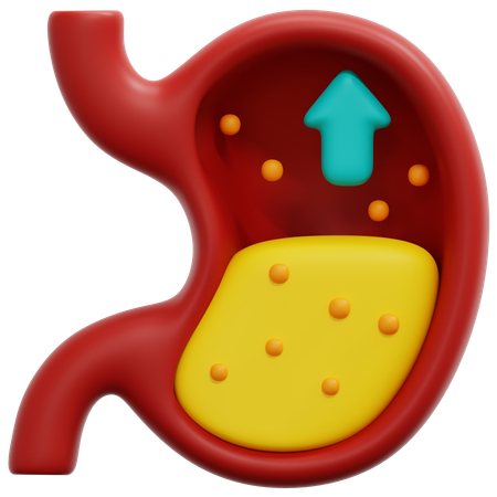 Gastric reflux  3D Icon