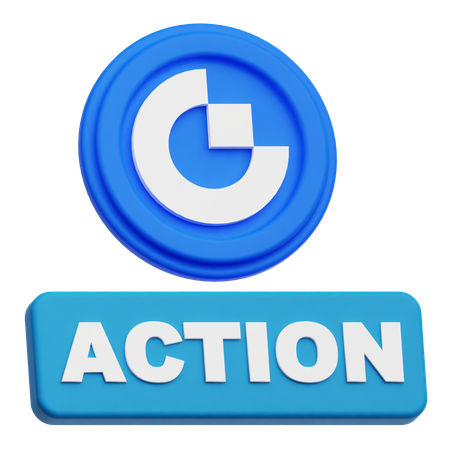 Gate Token Action  3D Icon
