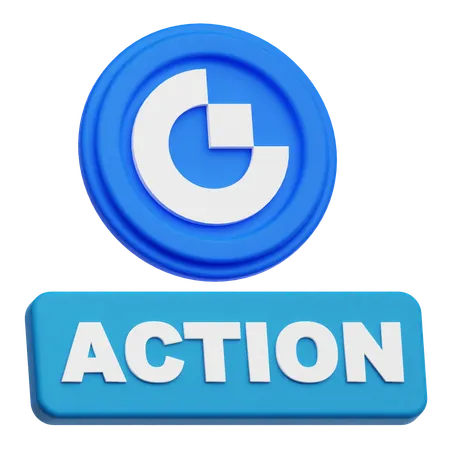 Gate Token Action  3D Icon