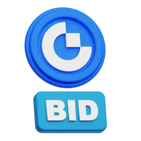 Gate Token Bid  3D Icon