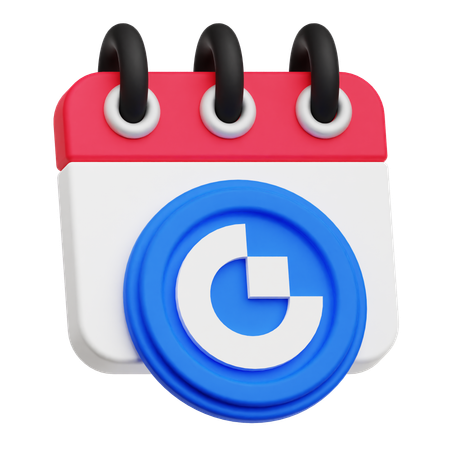 Gate Token Calendar  3D Icon