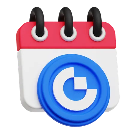 Gate Token Calendar  3D Icon
