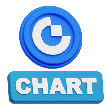 Gate Token Chart  3D Icon