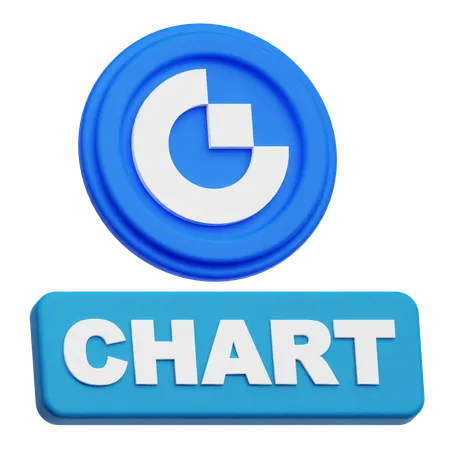 Gate Token Chart  3D Icon