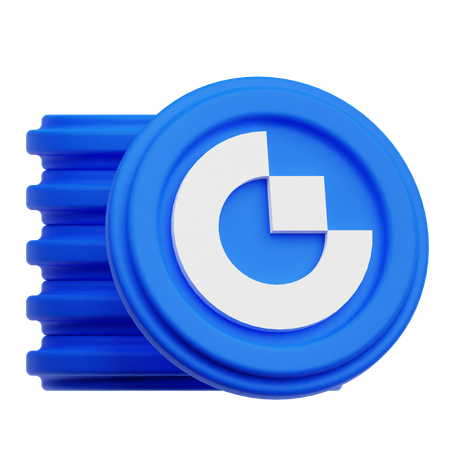 Gate Token Coins  3D Icon
