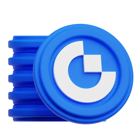 Gate Token Coins  3D Icon