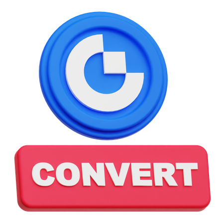 Gate Token Convert  3D Icon