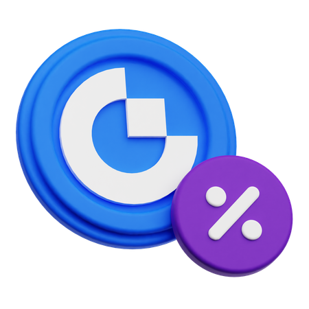 Gate Token Discount  3D Icon